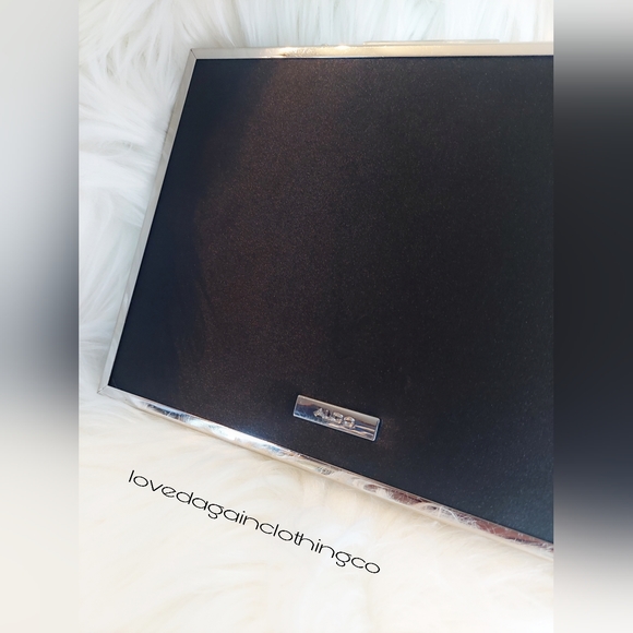 Aldo silver Apakoara box Clutch in black - Picture 2 of 11